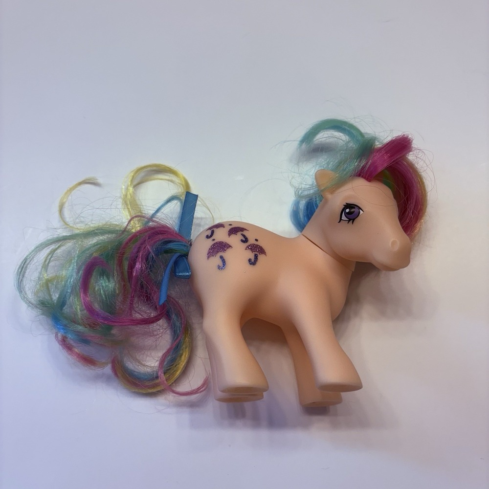 My Little Pony Retro Rainbow Parasol 35th Anniversary 2017 6" Peach Umbrellas